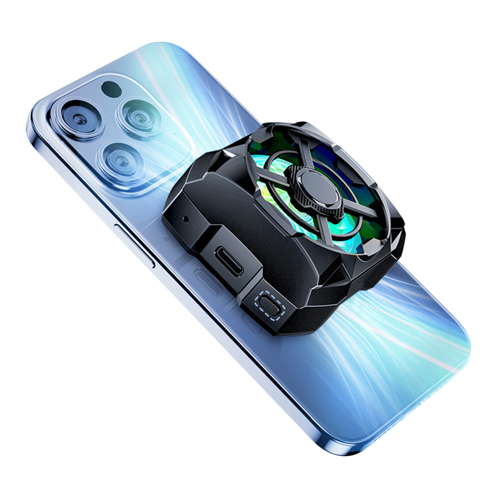 Phone Radiator 3 Speed Magnetic Phone Tablet Cooler Rechargeable Cooling Fan For iPhone 15 14 13 12