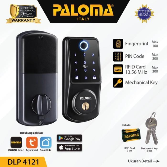 Digital Lock Paloma Dlp 4121 Smart Home Door Kunci Pintu Deadbolt Wifi