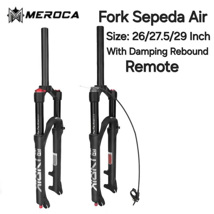 Meroca Fork Air Angin Suspensi Sepeda MTB Fork OS Lurus Damping Reboun