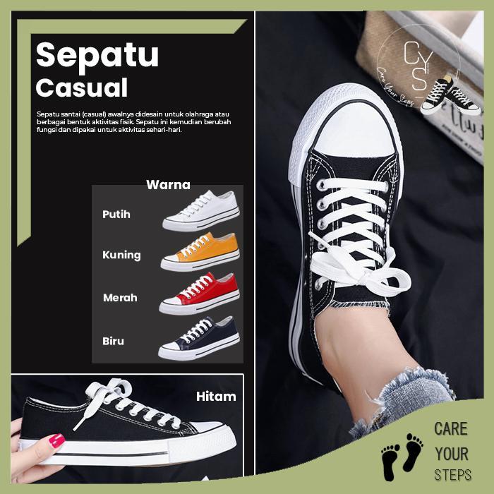 Sepatu Sneakers Pria Sepatu Kasual Kanvas Korea Style Sepatu Sekolah Cowok SPT 06 CYS Musim panas