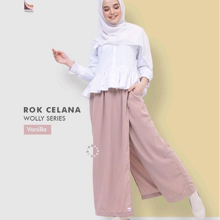 Tied Kulot Rok Celana Highwaist 2 In 1 Muslim Panjang Wanita Terlaris