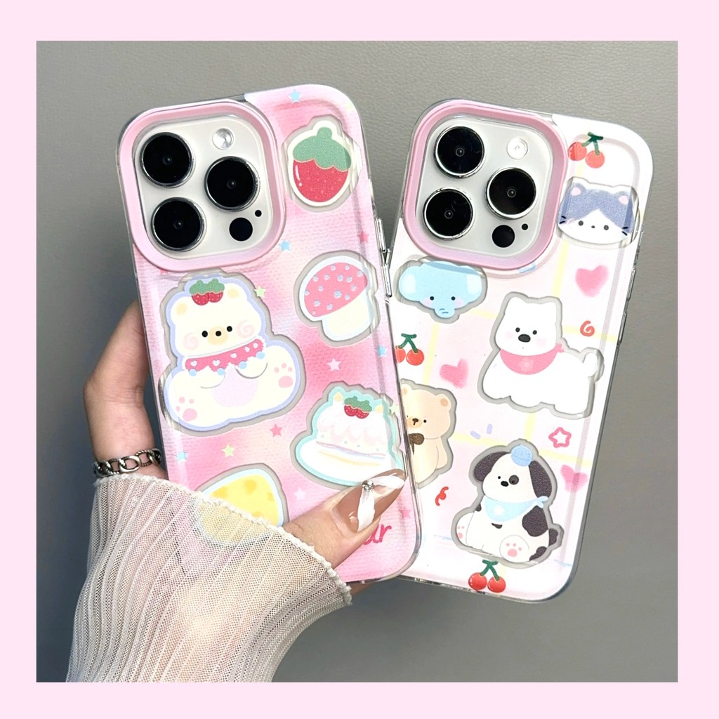 Pink Kartun Lucu Case Untuk Iphone 17 Pro Max 17 Air 16 Pro Max 12 Mini 15 Plus 14 13 16E 11 7 8 Xr 