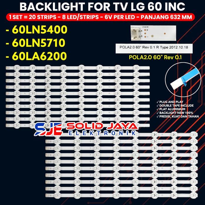BACKLIGHT TV LG 60 INCH 60LN5400 60LN5710 60LA6200 LAMPU BL LED 3V 60LN 60LA LENSA ORIGINAL