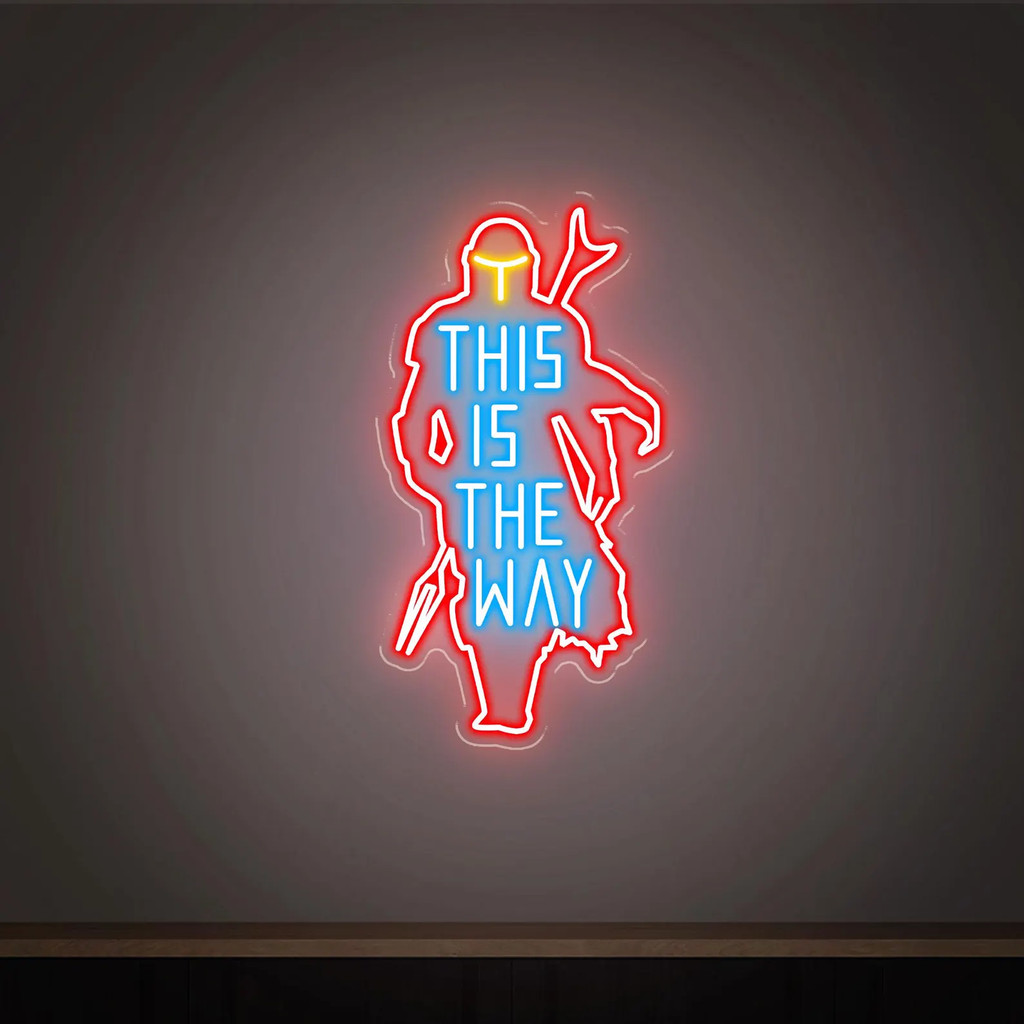 This Is The Way Neon Sign, Neon Sign Bar Art Decoration, Neon Sign Wall Decor, Custom Logo Sign,