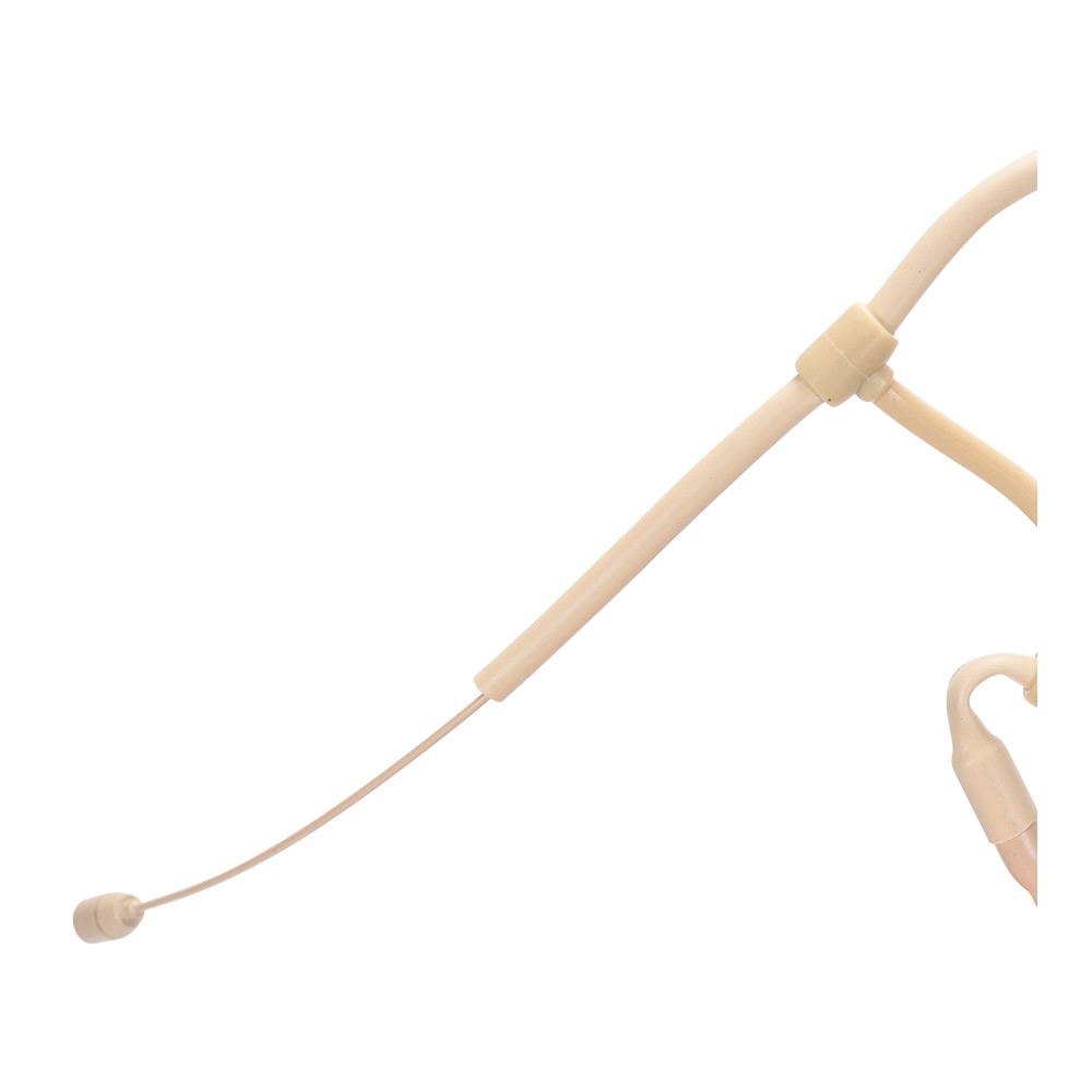 iiiMymic Single Ear Hook Headset Mic 4Pin XLR Beige Headworn Microphone for Shure Wireless BodyPack