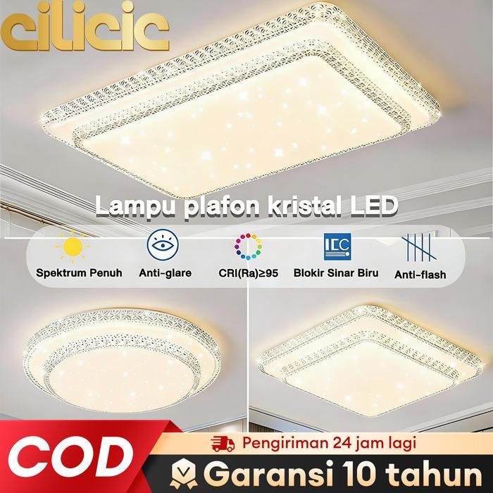 Garansi 10 tahunCilicic lampu plafon minimalis moder rumah lampu downlight pvc plafon led 3 Warna