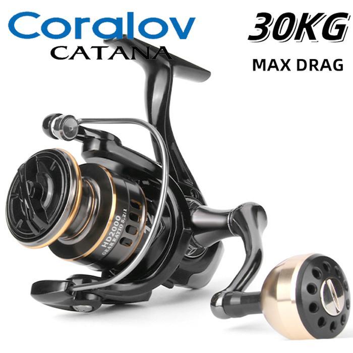 Coralov Fishing Reel Pancing 30kg HE500-7000 Series Reel Pancing Tarikan Max Drag 30KG Reel Spinning