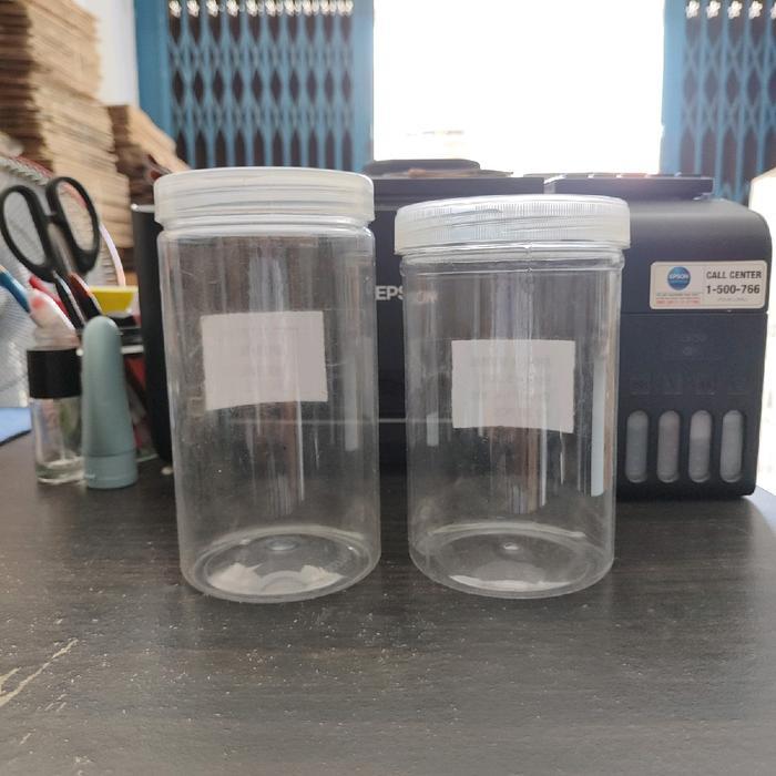 Toples Plastik Ulir 900ml/Toples Tabung 900ml