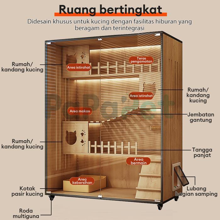 Ramadan EKSTRACat Rumah Villa Cat Tower Premium Rumah Kucing Cat Condo Mainan Rumah Kucing Cat Rumah