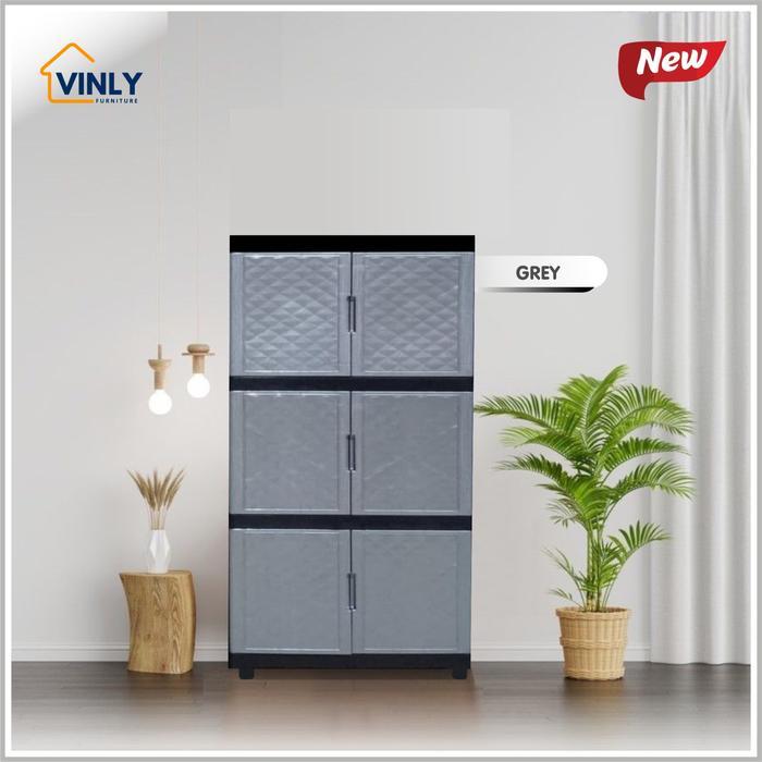 TERLARIS! Lemari Plastik Minimalis - Lemari Plastik 3 Susun Minimalis Vinly