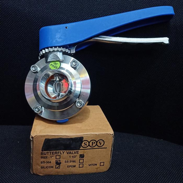 Sanitary Butterfly Valve Spv Size 1.5 Inch Material Ss304 Food Grade