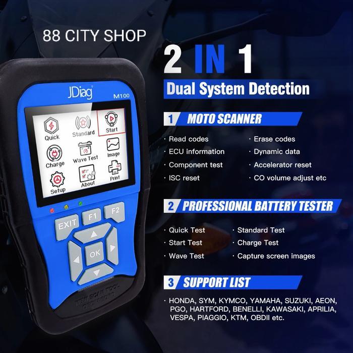 Scanner Motor Injeksi Universal Honda Yamaha Suzuki Kawasaki Kymco