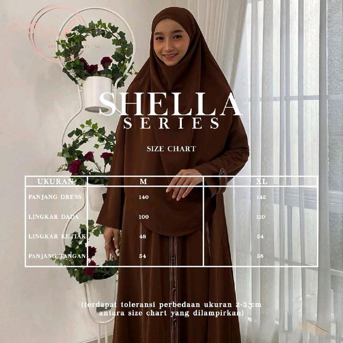 RAYNA - SHELLA ABAYA SET UMROH ANTI UV ADEM LEMBUT - ABAYA UMROH PREMIUM