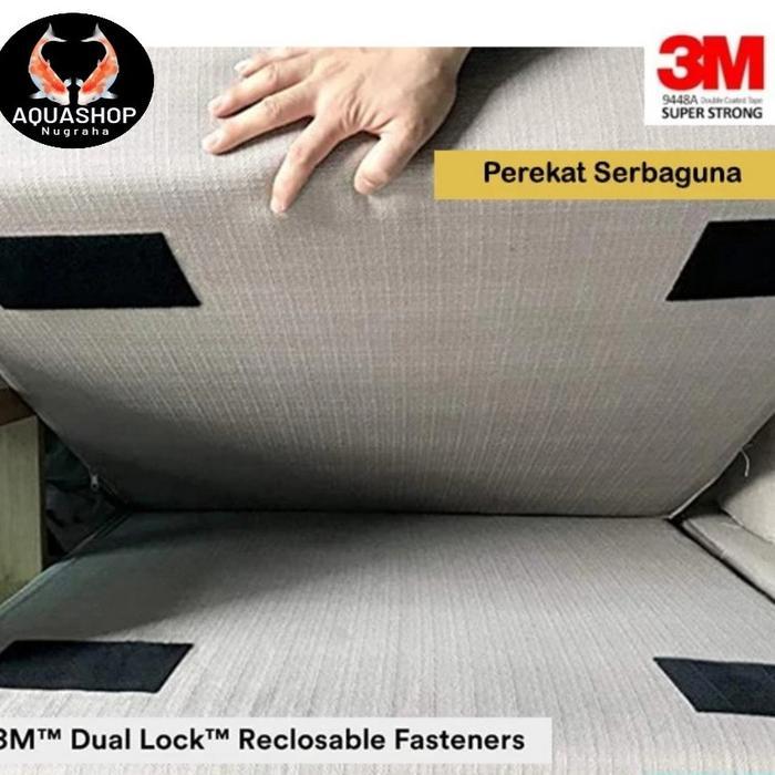 Promo Velcro Perekat Super Peraktis 3M Doubel Tape Hook And Loop Velcro Perekat Hitam 2,5Cm X 100Cm