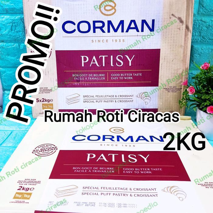 CORMAN PATISY SHEET BUTTER 2KG SPECIAL BUTTER PASTRY CROISSANT MENTEGA