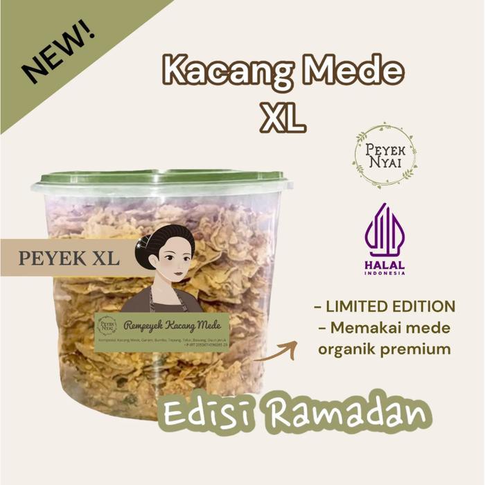Peyek Nyai - Rempeyek Kacang Mede (Toples 5L) XL