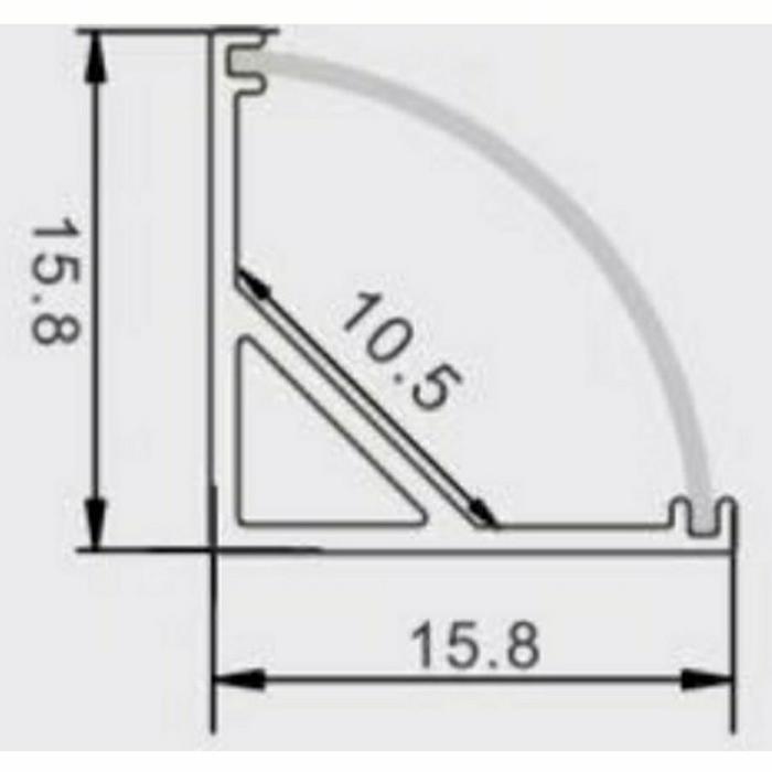 "New" Casing Aluminium Hard Strip LED model V-Reflektor 1 meter / 1 m