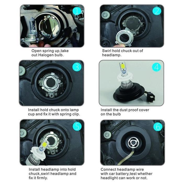 "New" LED HEADLIGHT C6 36WATT H4 / LED H4 ULTRA BRIGHT DIM