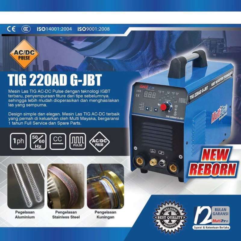 Mega sale MULTIPRO TIG 220AD M-JB - Mesin Las AC DC Besi Stainless Alumunium