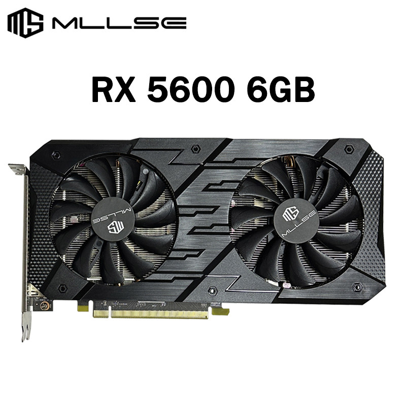 New MLLSE Graphic Card AMD Radeon RX5600 6GB GDDR6 192-bit PCIe 4.0 x16 HDMI 7NM Gaming GPU Desktops