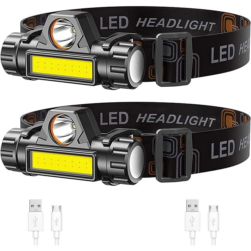 XP-G Q5 Headlamp Head Lamp Headlight Waterproof 2500lm Cob Led Built in Usb Rechargeable 14450