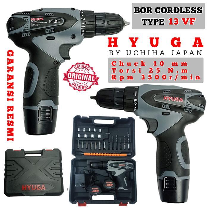 Mesin bor baterai 13vf hyuga by uchiha cordless drill tanpa kabel