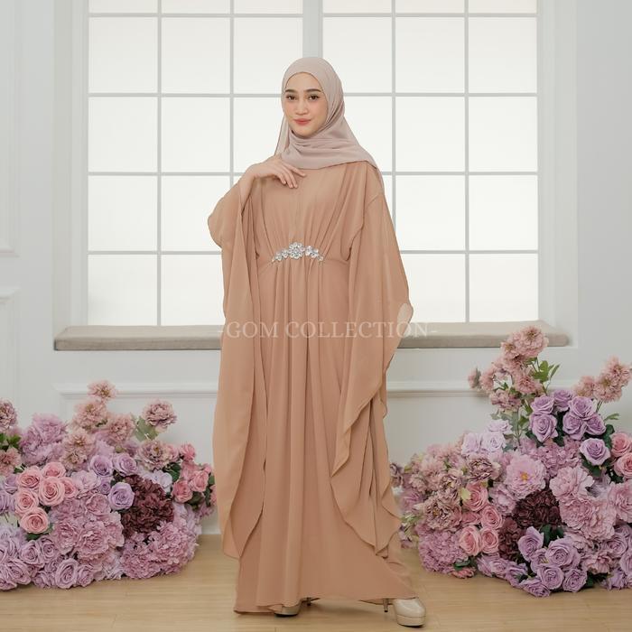 [] Lidia Baju Kaftan putih Wanita Terbaru Baju Gamis Kaftan hitam Elegan Mewah gamis Kaftan