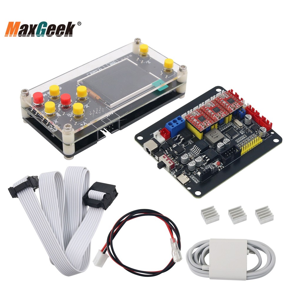 TERBARU DIY CNC Controller 3-Axis GRBL 32bit 4.0 CNC Control Board + 1.8-inch Offline LCD Screen for