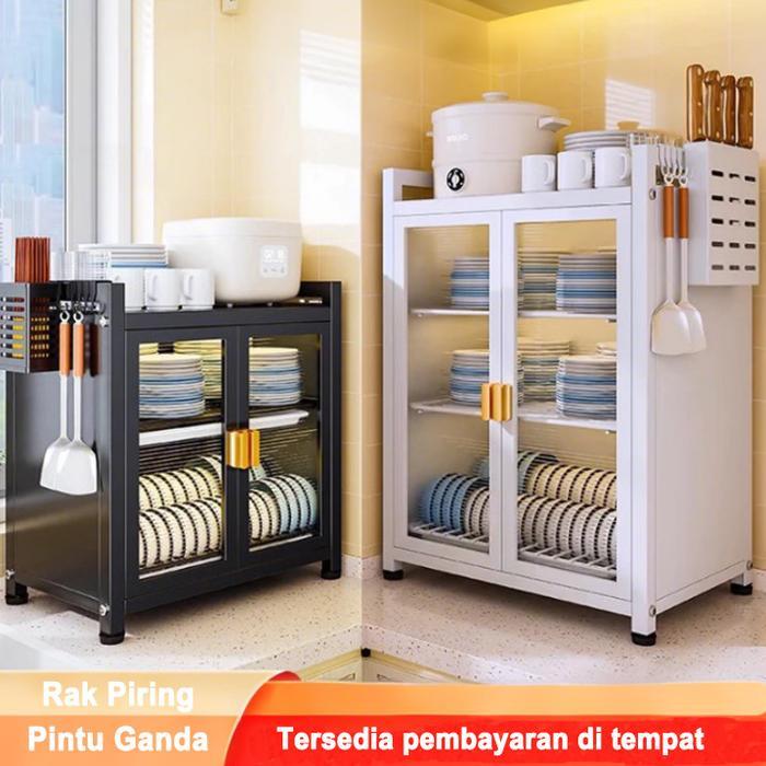 TERLARIS COD Ready StockRak Piring Tertutup Rak Cuci Piring Stainless Pengering Piring Stenlis