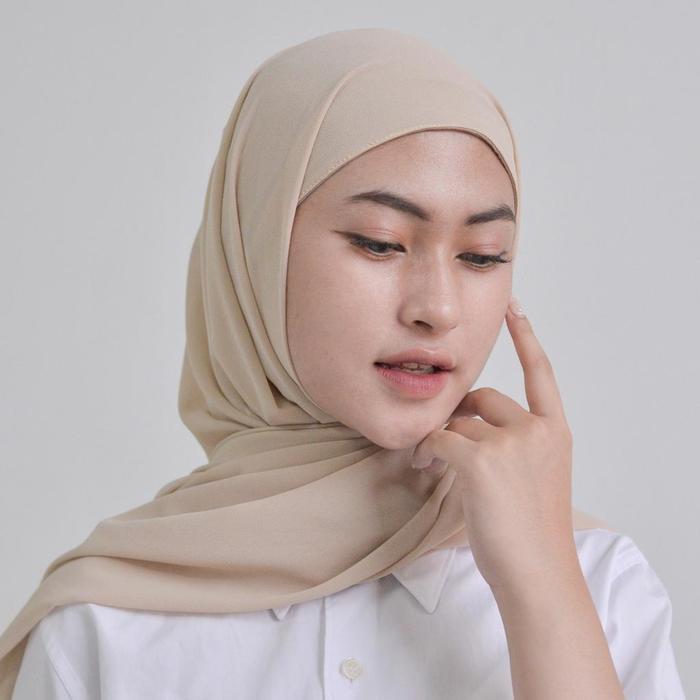MISTYVORI l Fel Inner Pashmina Jilbab Kerudung Instan Muslim Panjang Bahan Ceruty Babydoll Ciput