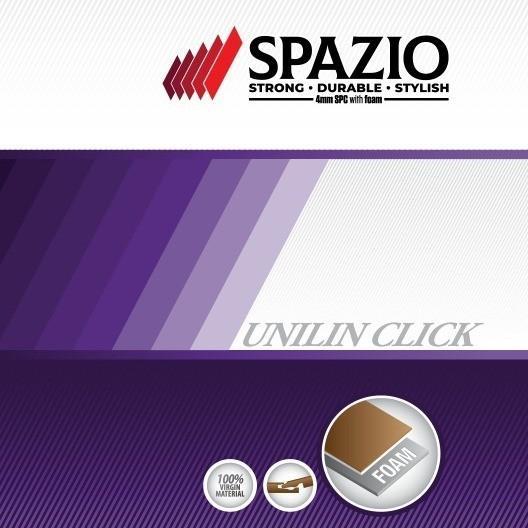 Lantai Vinyl SPC Spazio 4 mm + Foam Motif Kayu Click System