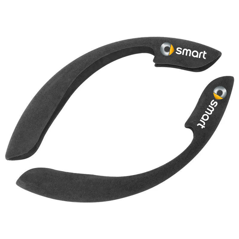 Car Steering Wheel Cover black suede leather for smart fortwo forfour 450 453 451 450 Accessories Ca