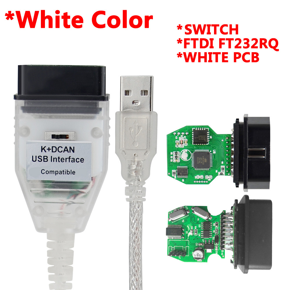 OBD 2 USB Cables For in-pa For 8MW K+DCAN USB Interface Diagnostic Tool For 8MW E46 K+CAN K CAN FTDI