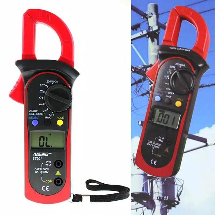 Promo Digital LCD Disaplay Clamp AC/DC Multimeter Amp Volt Meter Resistance