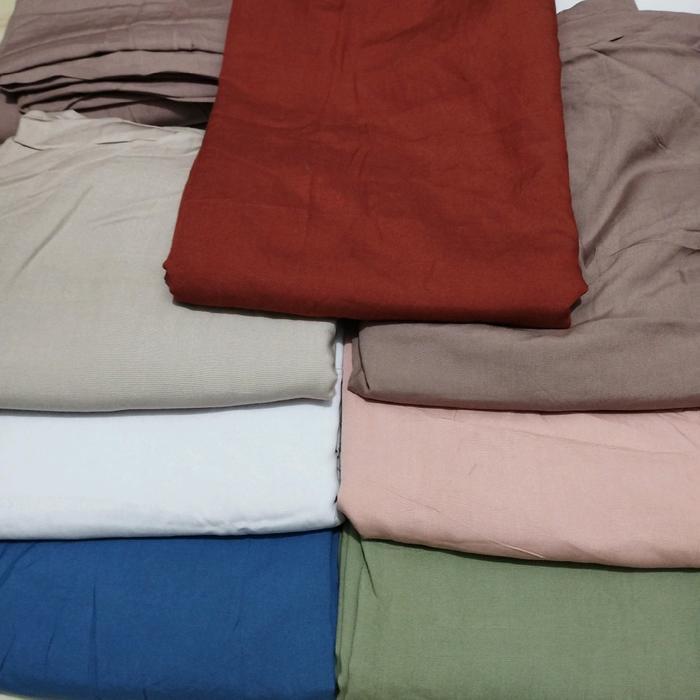 kain rayon twill polos kiloan ukuran 2 ter ke atas