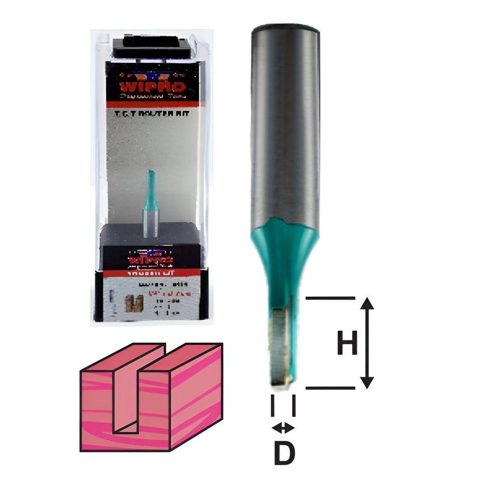 WIPRO Mata Router Lurus Shank 1/4" / Straight Bits - 101 Single Flute 1/4" Shank / Mata Profil Lurus