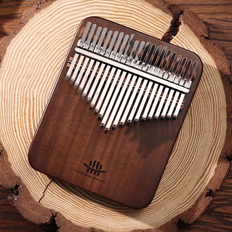 Hluru Professional 21 Key Walnut Borad Kalimba Thumb Piano Finger Piano for Beginner Solid Wood