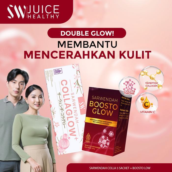Paket INFOS EXTRA GLOWING UP / Paket Pencerah BPOM by Sarwendah ( Boostoglow + Collagen Japan )