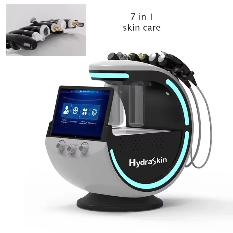 Ultrasound Skin Care Cryotherapy Microdermabrasion Machine Ice Blue Magic Mirror Skin Analyzer