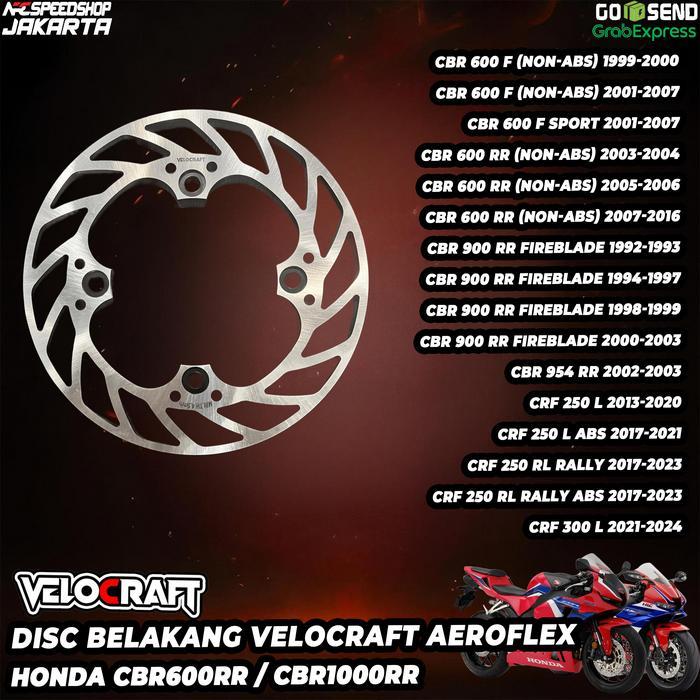 Piringan Cakram Disk Disc Brake Belakang Velocraft Aeroflex 220Mm Cb400 N Cb600 F Cbr1000Rr Cbr600Rr