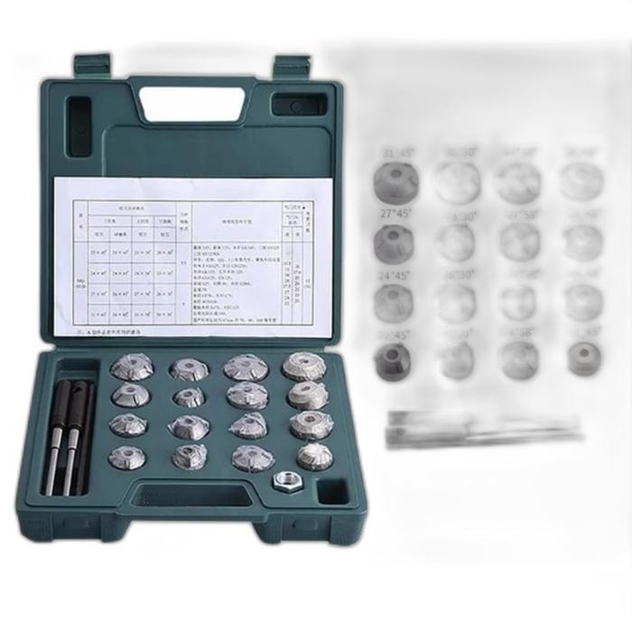 Valve Seat Reamer Motor Cutter Valve Setting Klep Universal 16 Pcs