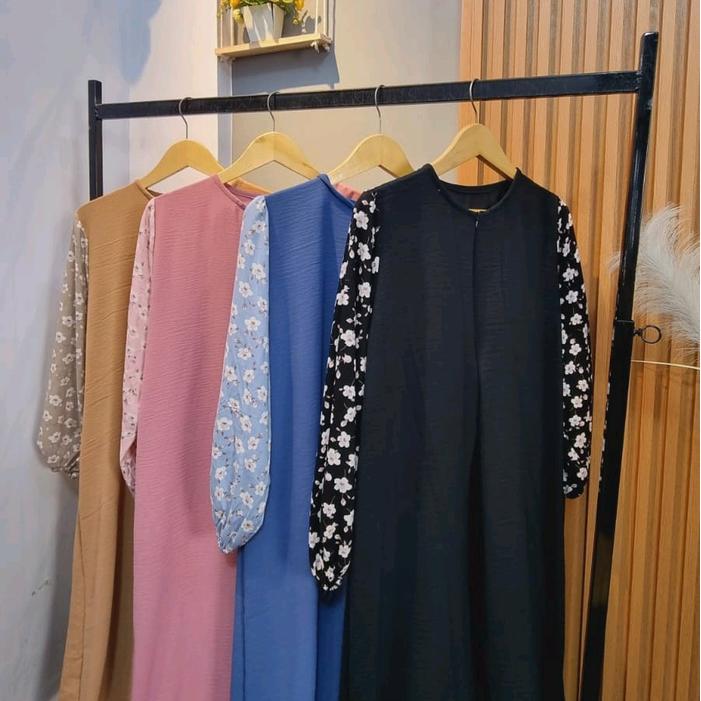 zeni Gege-Gamis Monalisa wanita Crincle mix rayon motifCey airflow Muslim