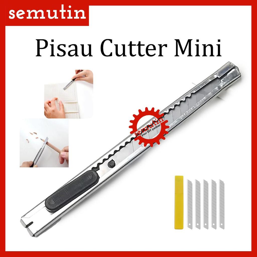 Cutter Pisau Kecil AK44 SM / Metal Sliver Mini Logam Blade / Kater Besi Cocok Steel / Degrees Samoye