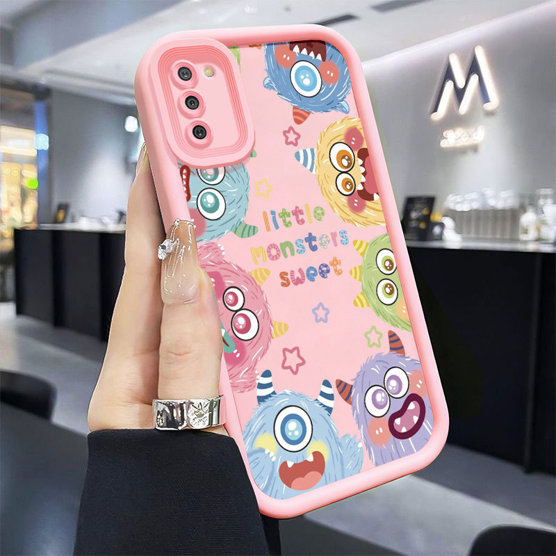 Casing Hp untuk Samsung Galaxy A02s M02s A03s F02s Case Monster Bola Bulu Berwarna Kasing silikon An