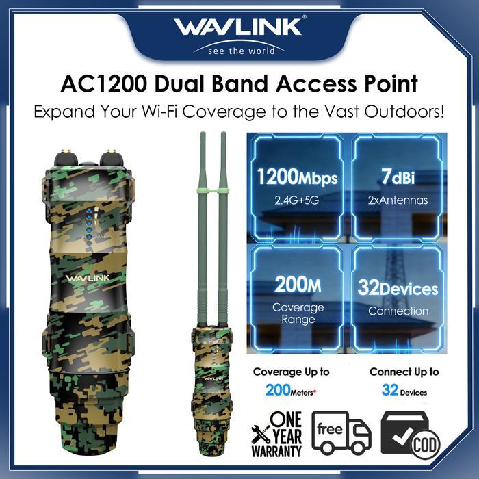 New Best Quality 100% Original Wavlink Ac1200 Dual Band Outdoor Access Point Jarak Jauh Luar Ruangan