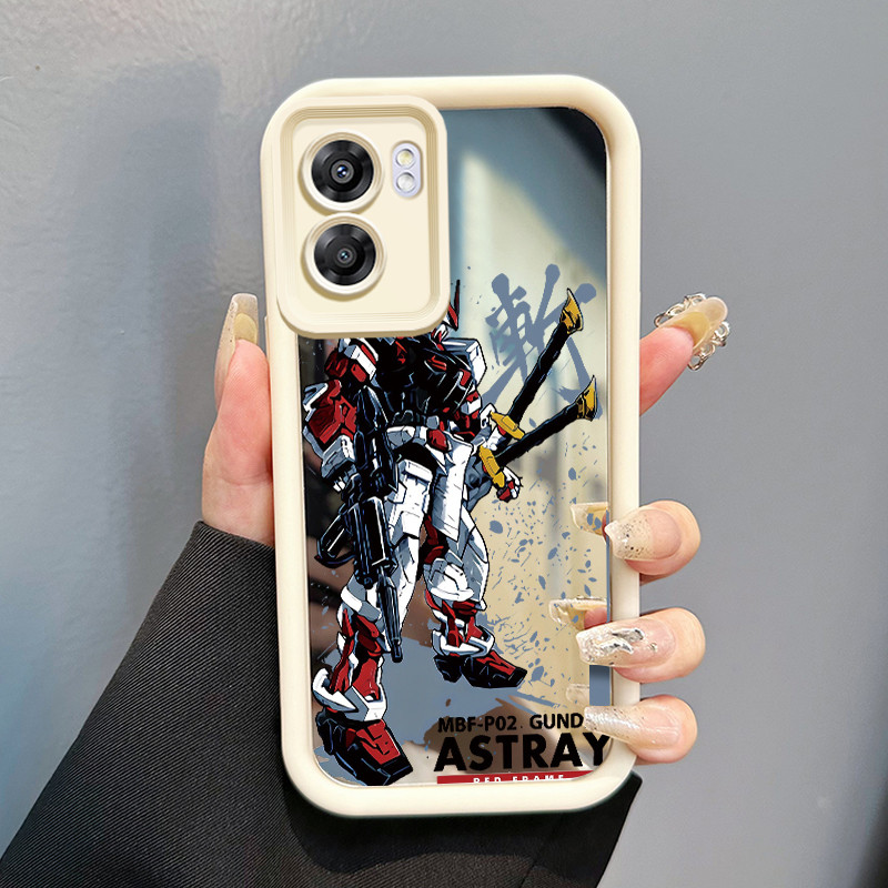 Casing Hp OPPO A57 2022 A77 A2022 A57s A57e A77s Case Casing Kartun Robot Pola Kasus cermin tangga K