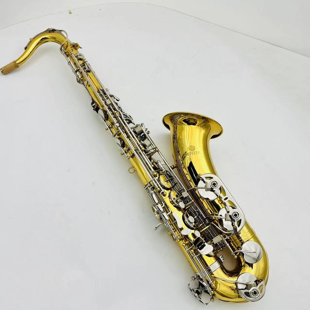 Real Pictures Jupiter Tenor Saxophone JTS-710GNA Bb Tune Brass Lacquer Gold Silver Key Professional