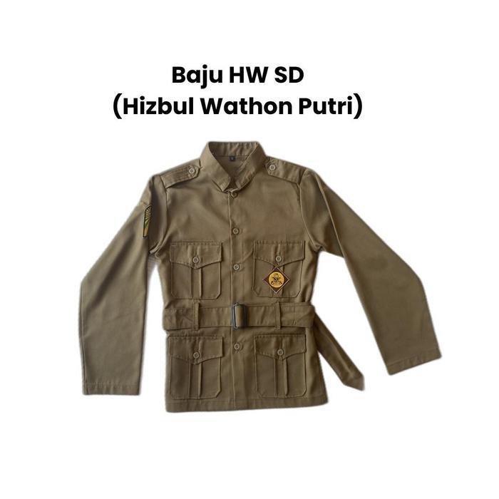 Baju Seragam Putri HW Hizbul Wathon Muhammadiyah Wanita Katun SD