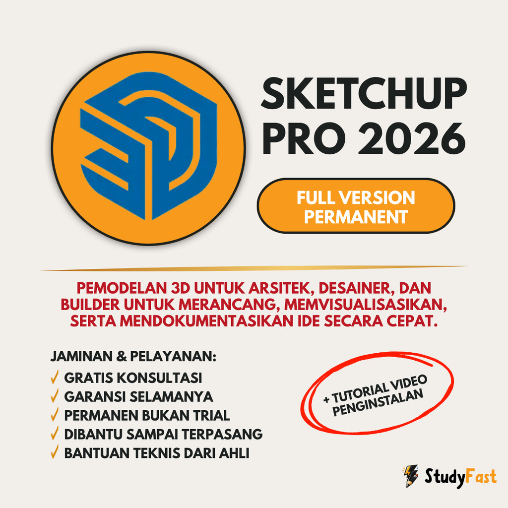 SketchUp Pro 2026 + Vray + Enscape Original (WIN & MAC) | Version 2021-2026 + Tutorial