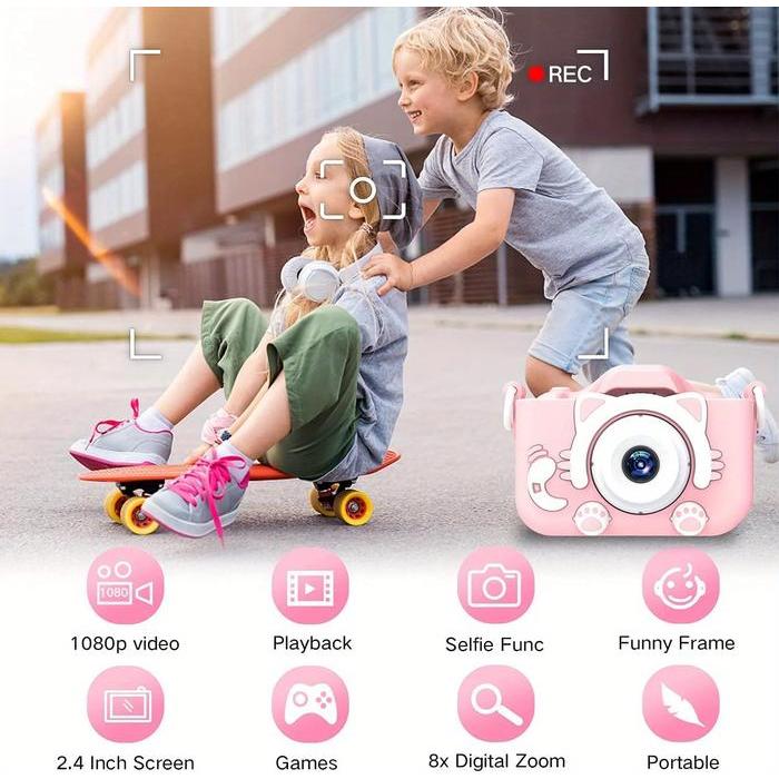 Kamera Anak Kamera Digital Selfie 2 Lensa Dual Kamera Kamera Selfie Gratis Ongkir